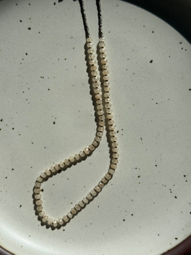 Moonstone w/ Tin Beads | 17"