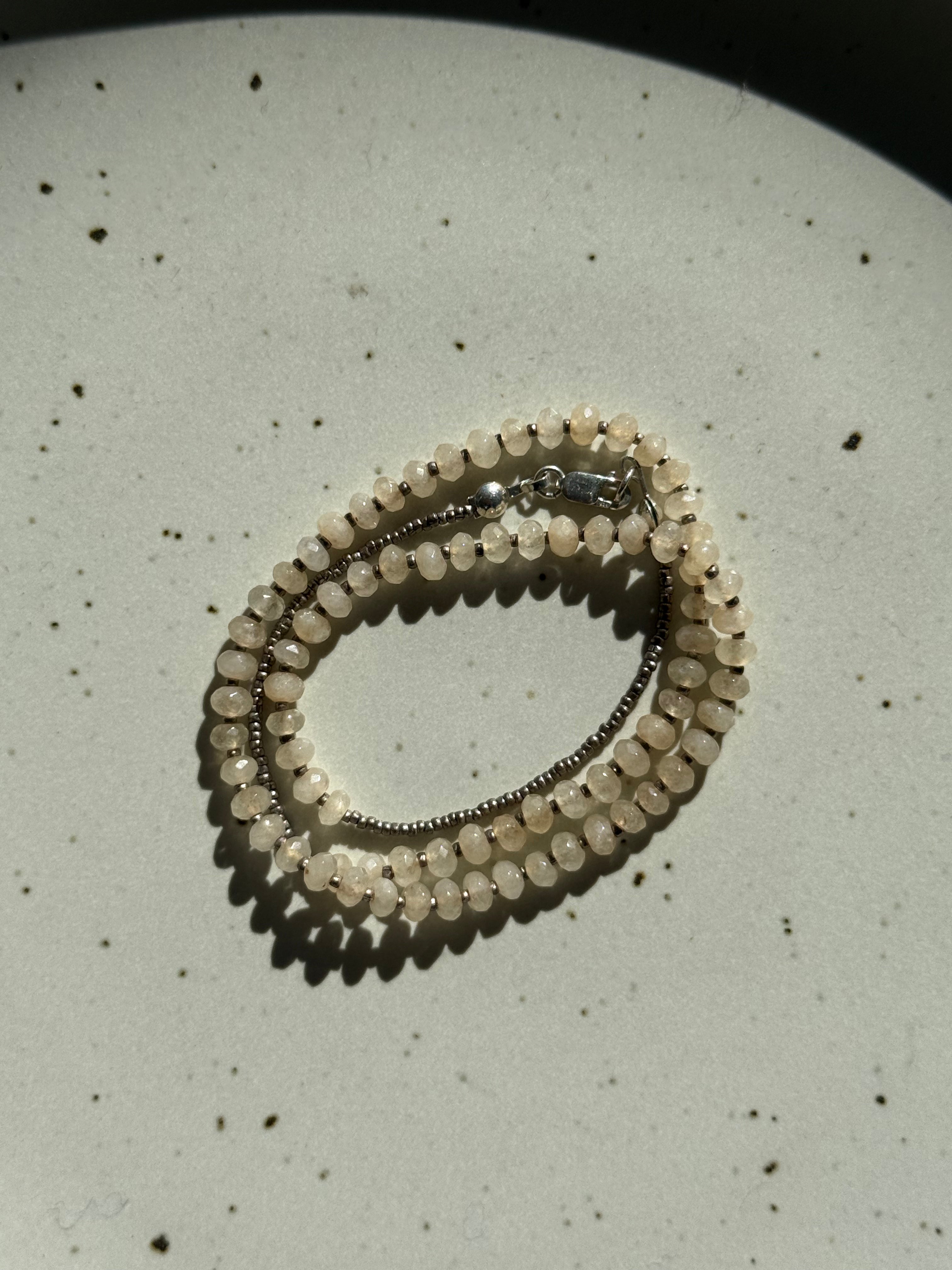 Moonstone w/ Tin Beads | 17