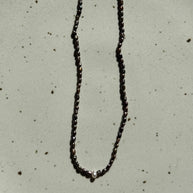 Tiny Vintage Pearls | Black | 16.5