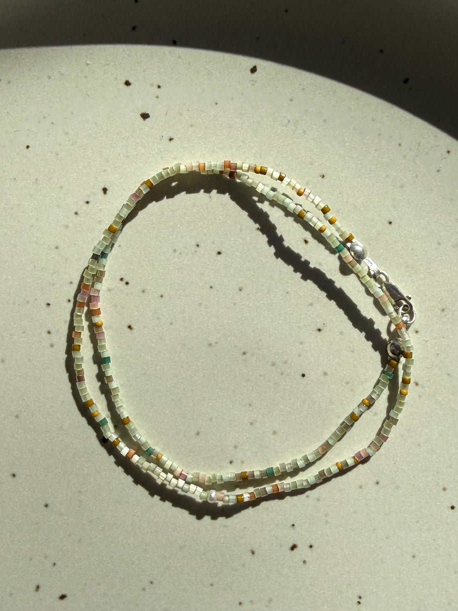 Glass Beads w/ Rice Pearl | 16.5