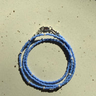 Blue w/ Rice Pearls | 17.5