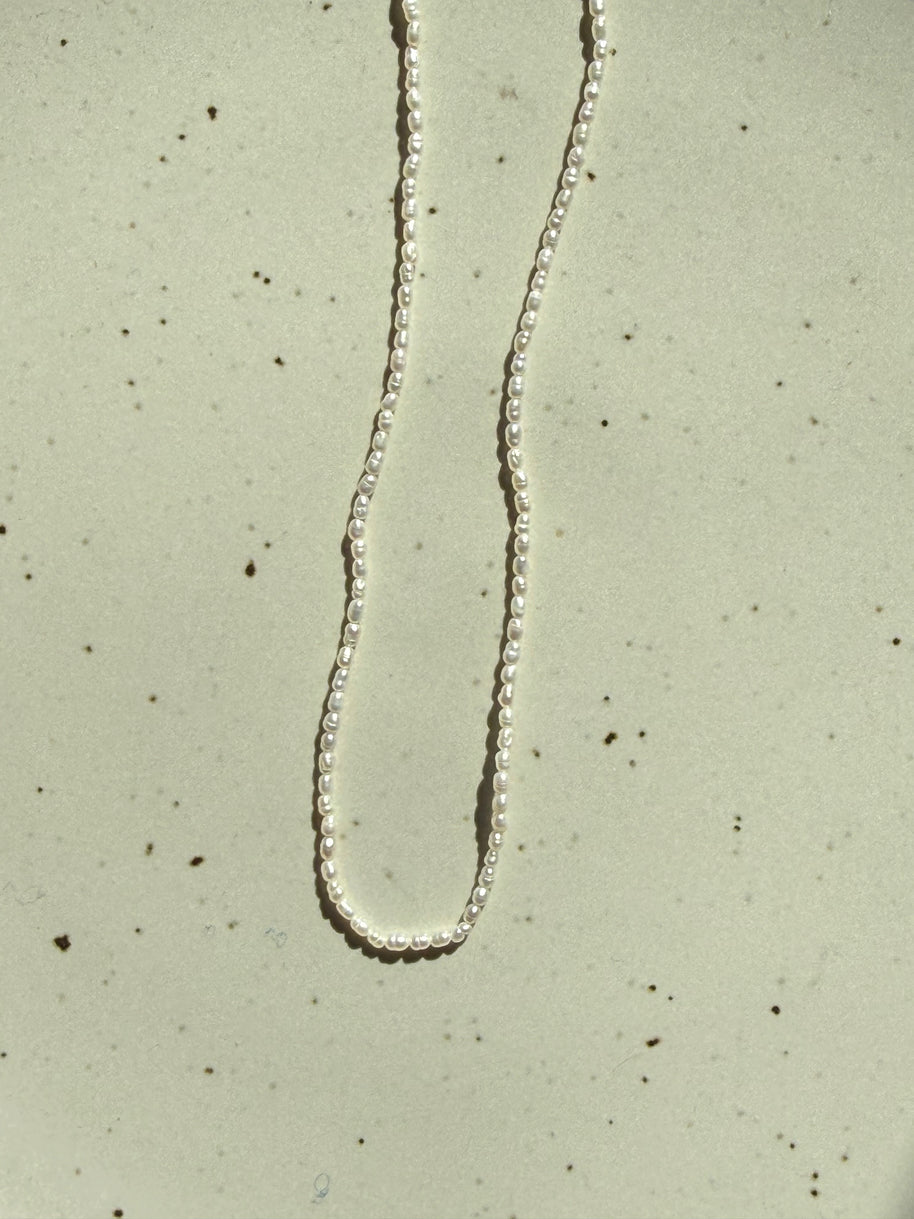 Tiny Vintage Pearls | White | 16.75"