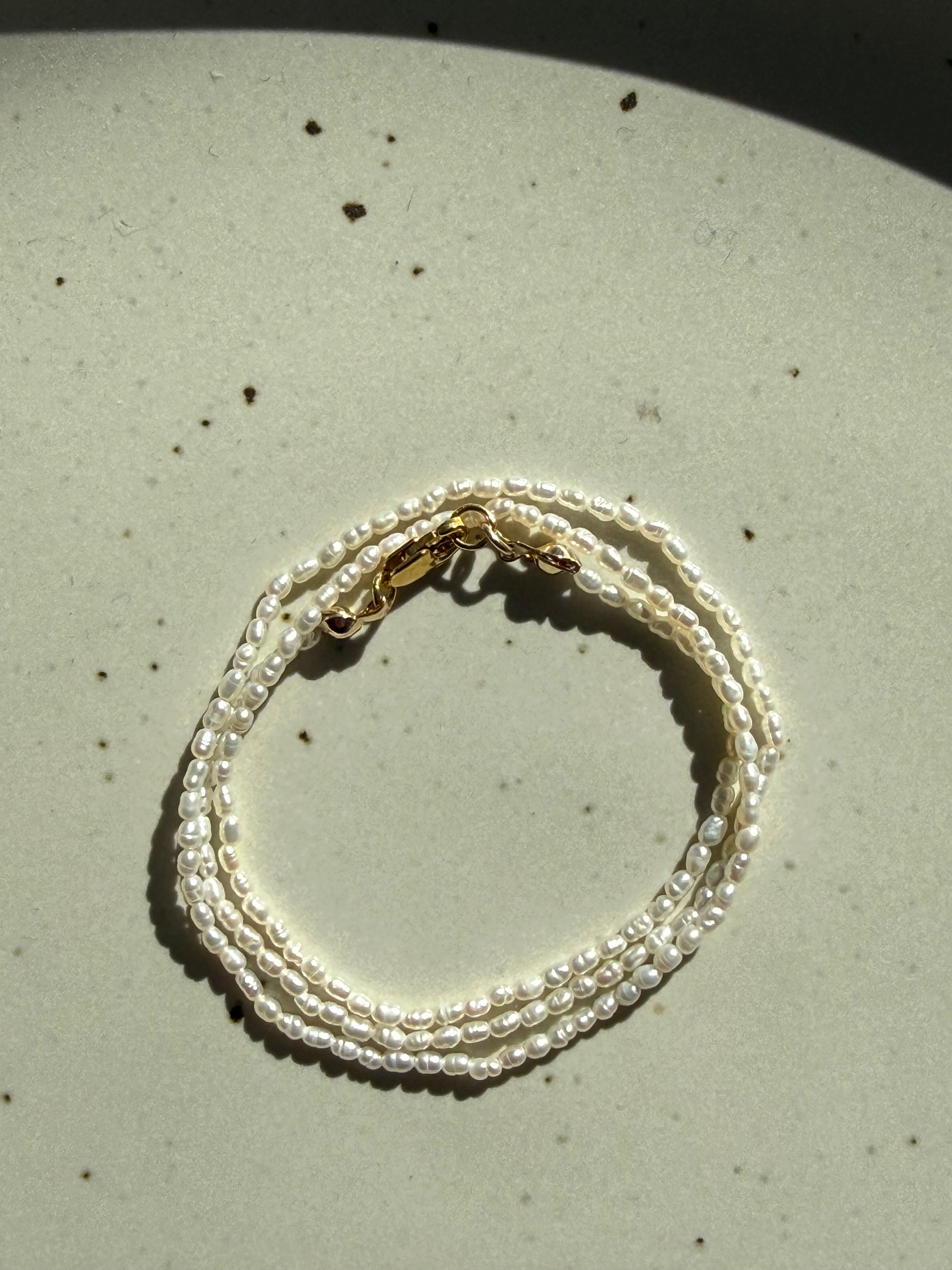 Tiny Vintage Pearls | White | 16.75