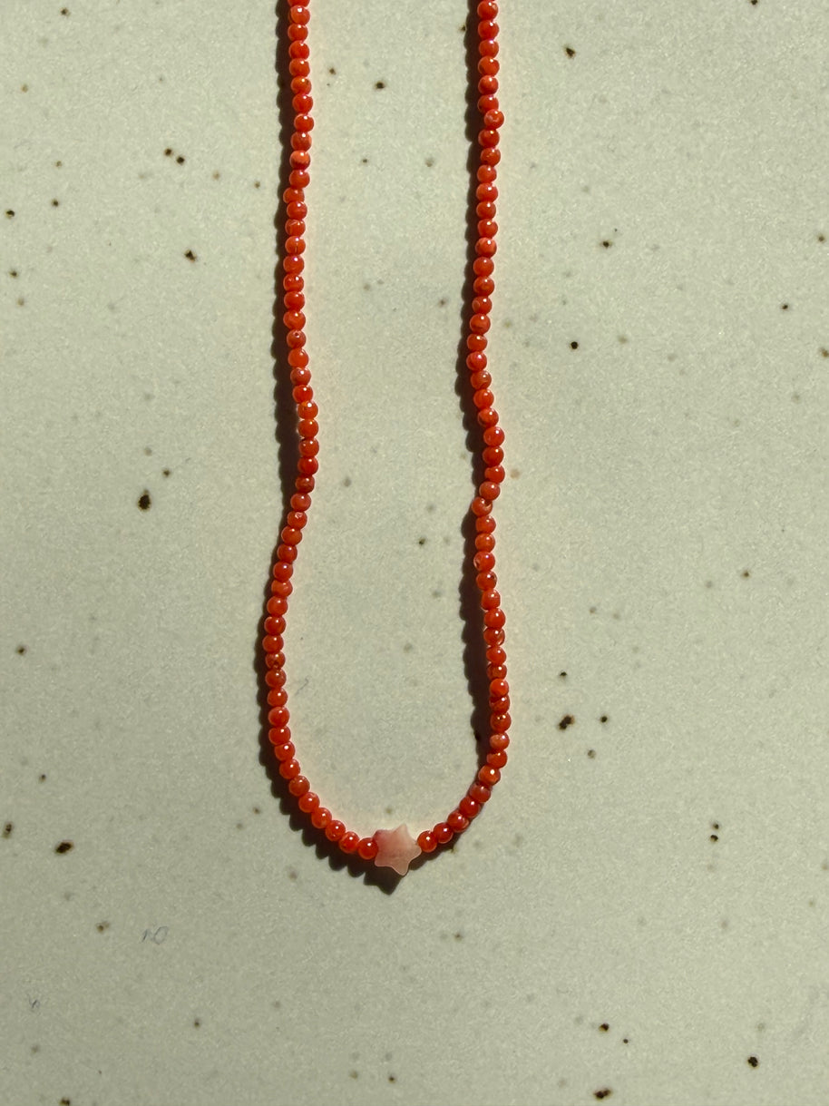 Tiny Coral w/ Quartz Star | 17.5"