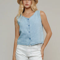 Skyline Summer Denim Vest