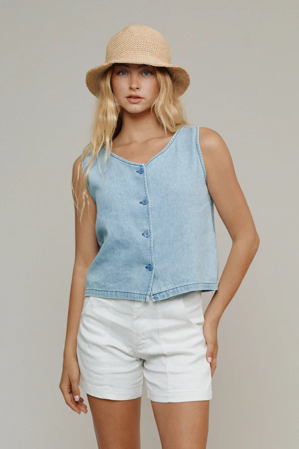 Skyline Summer Denim Vest