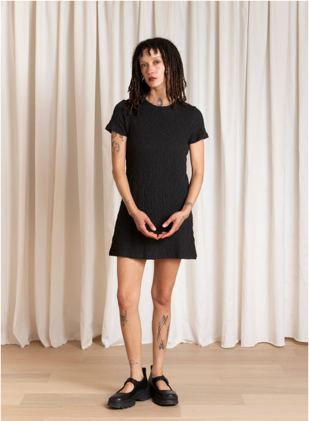 Mini Textured T-Shirt Dress