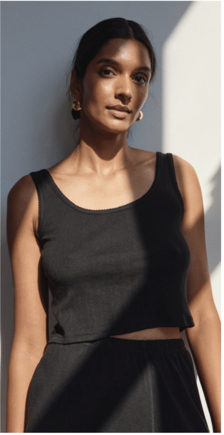 Pointelle Scoop Tank