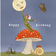 Happy Birthday Fairy Moon Card