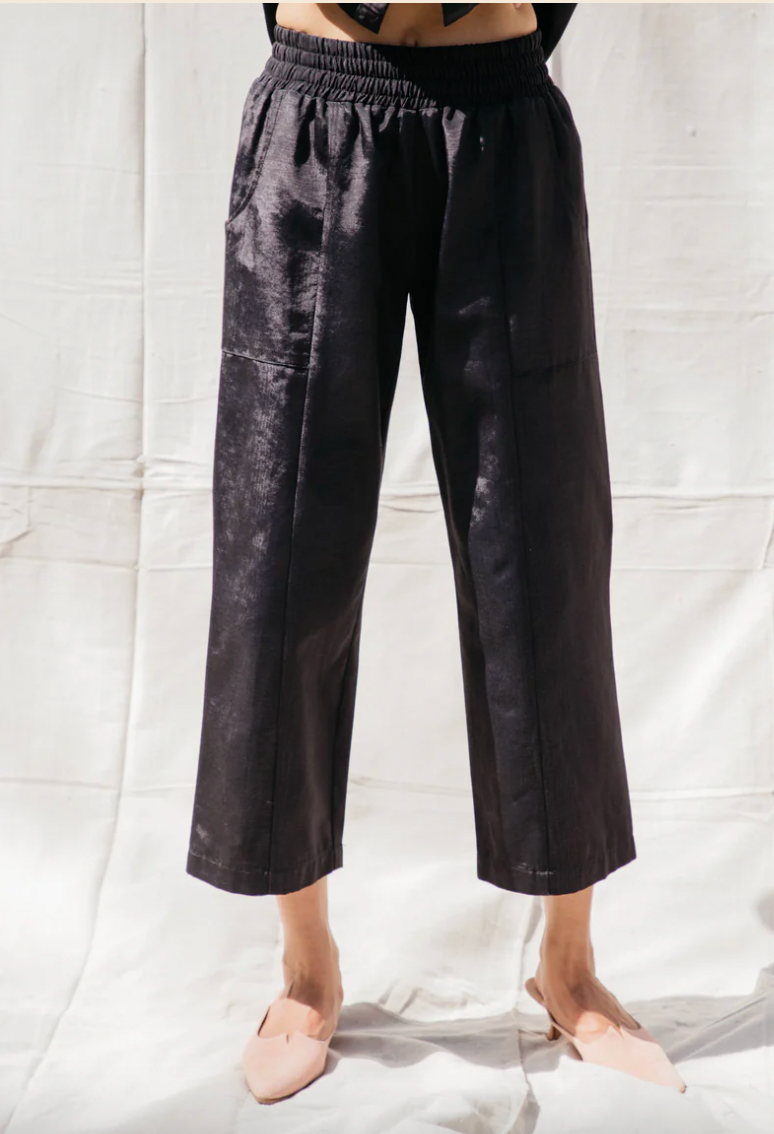 Patch Elastic Waist Pant