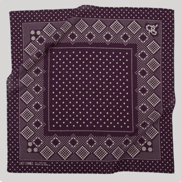 Cotton Daisy Bandana | Plum