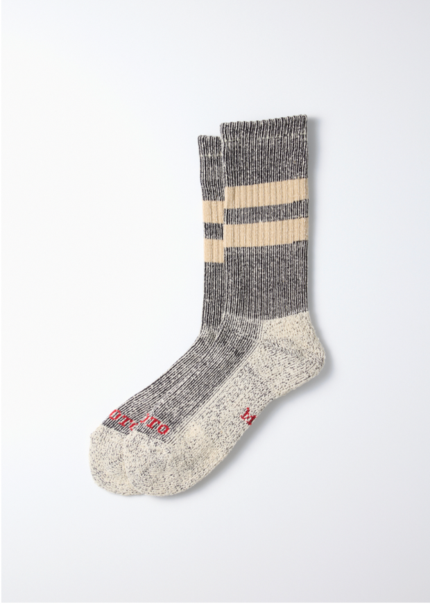 Pile Stripe Marl Crew Sock