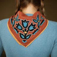 Chainstitch Silk Noil Bandana