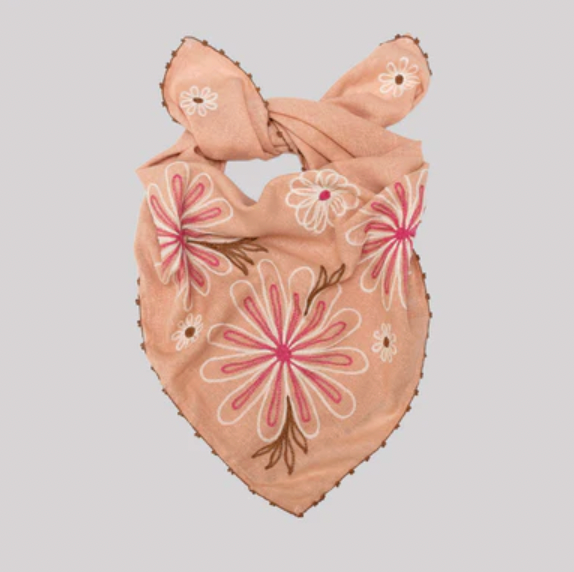 Chainstitch Silk Noil Bandana