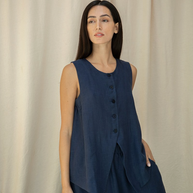 Olivia May Linen Waistcoat