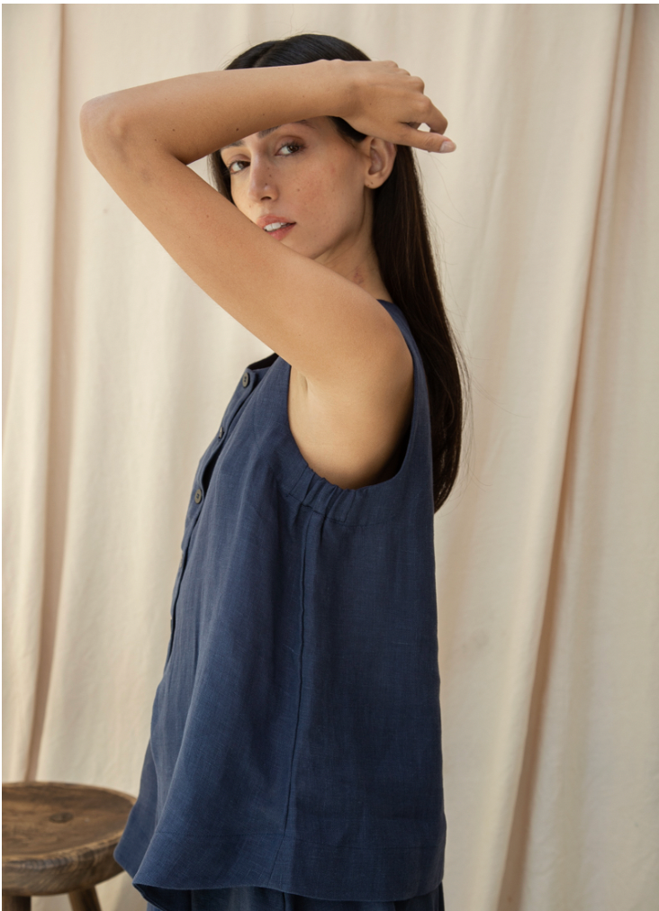 Olivia May Linen Waistcoat