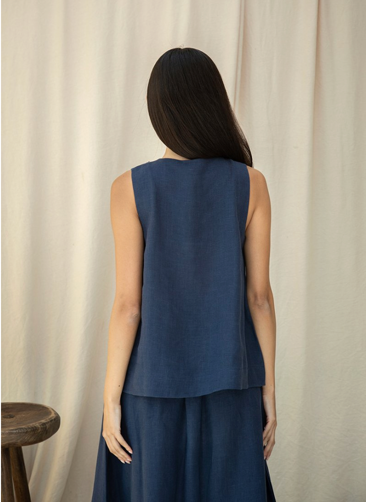 Olivia May Linen Waistcoat