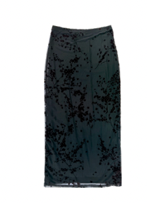 Floral Mesh Pencil Skirt