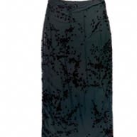 Floral Mesh Pencil Skirt