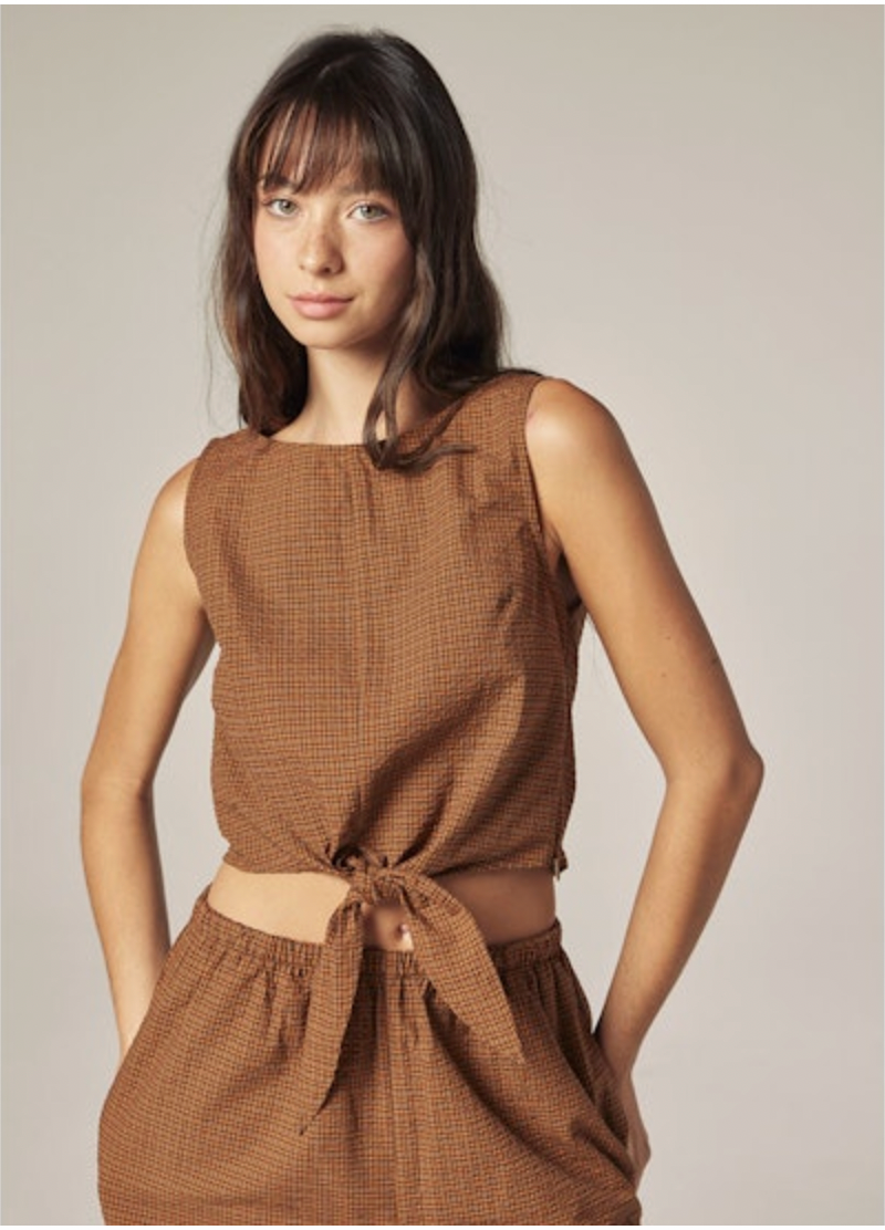 Front Knot Tie Top