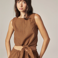 Front Knot Tie Top