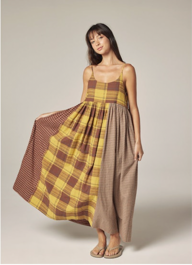 Contrast Midi Dress