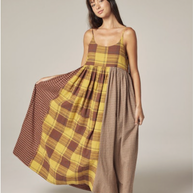 Contrast Midi Dress