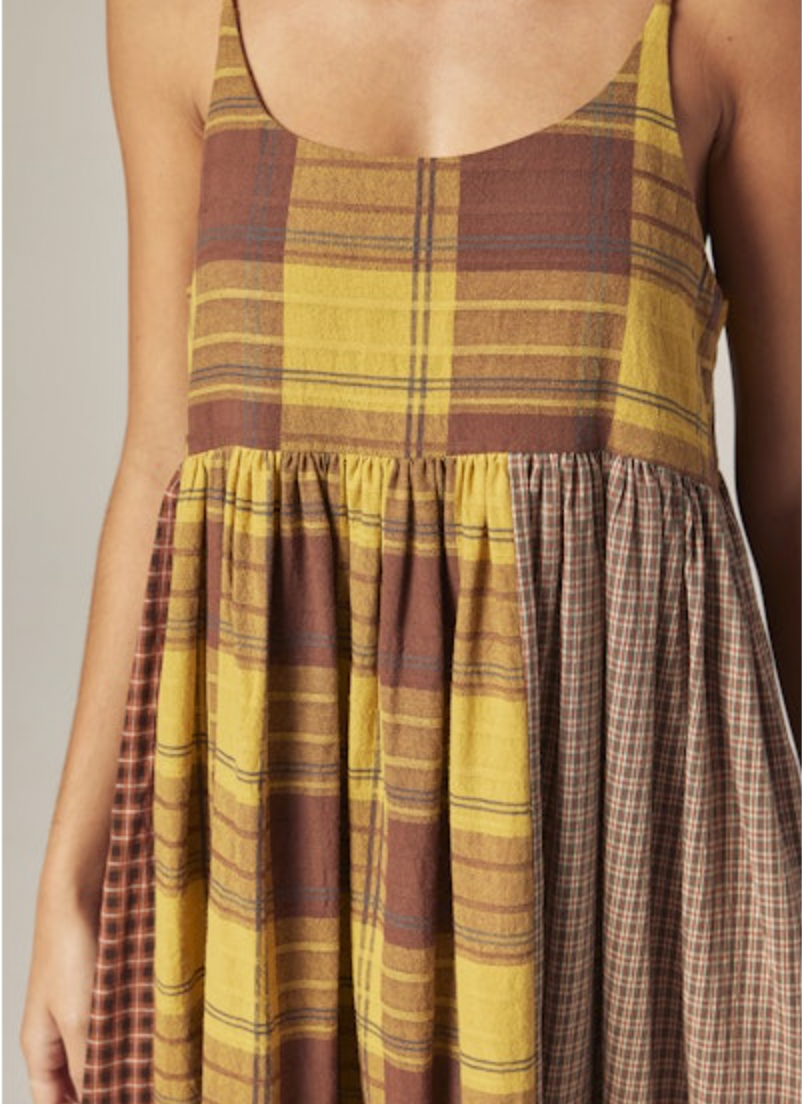 Contrast Midi Dress