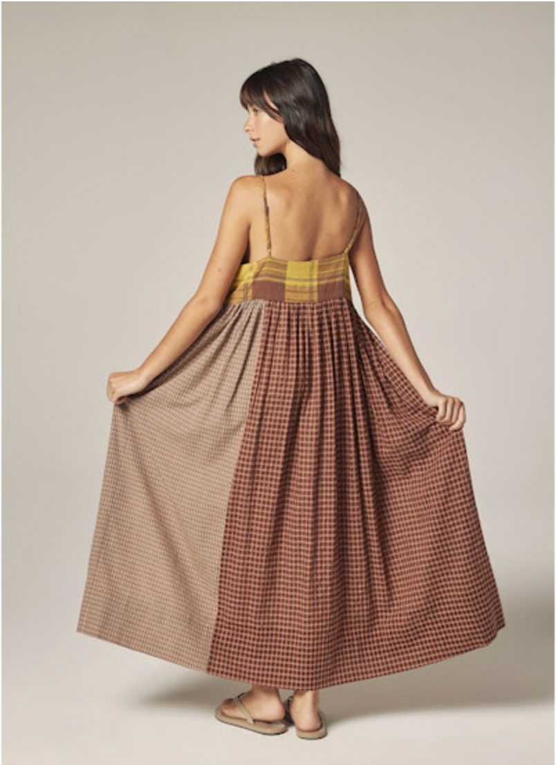 Contrast Midi Dress