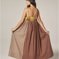 Contrast Midi Dress