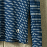 Long Sleeve Indigo Polo