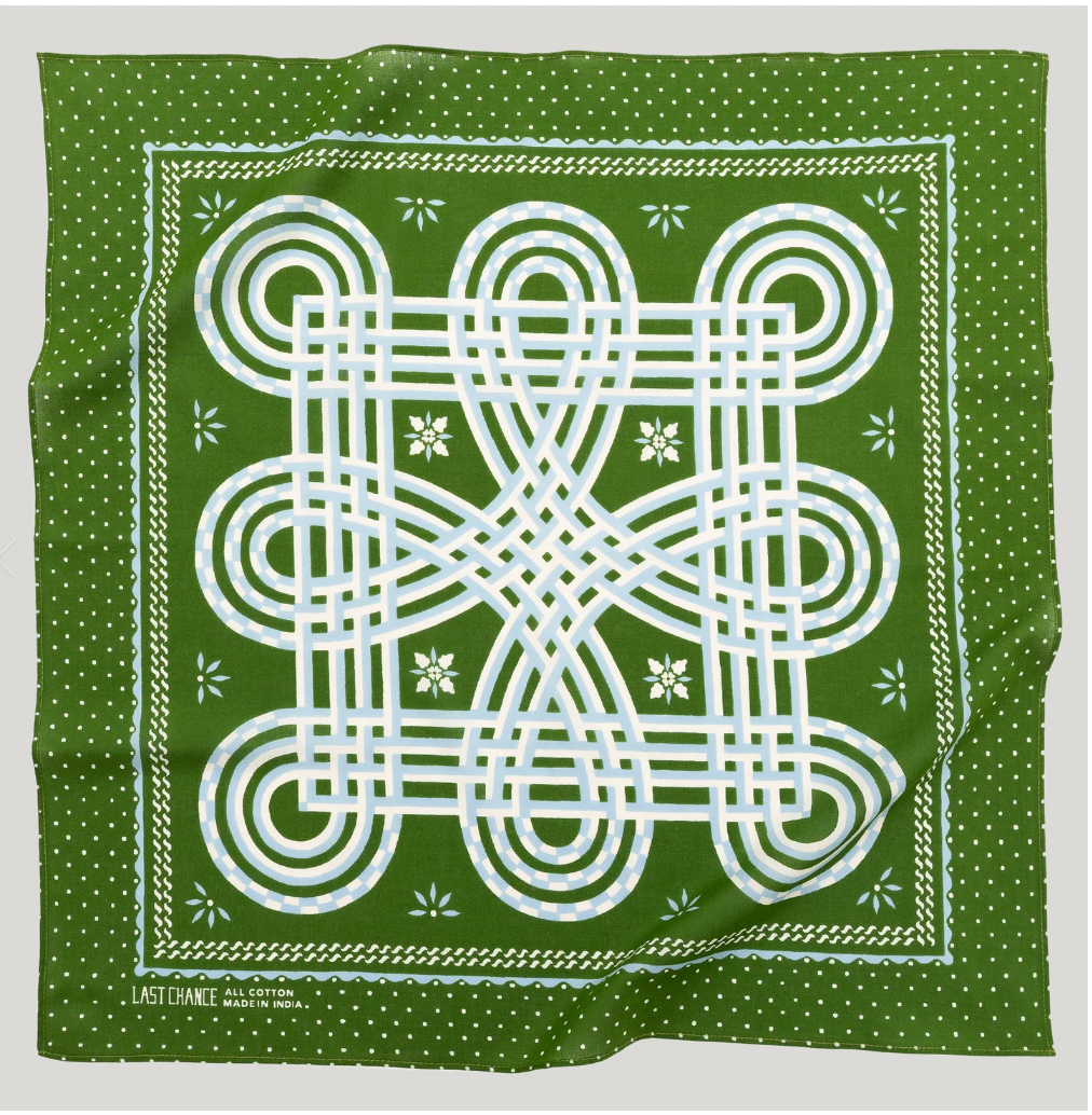 Cotton Love Knot Bandana | Olive