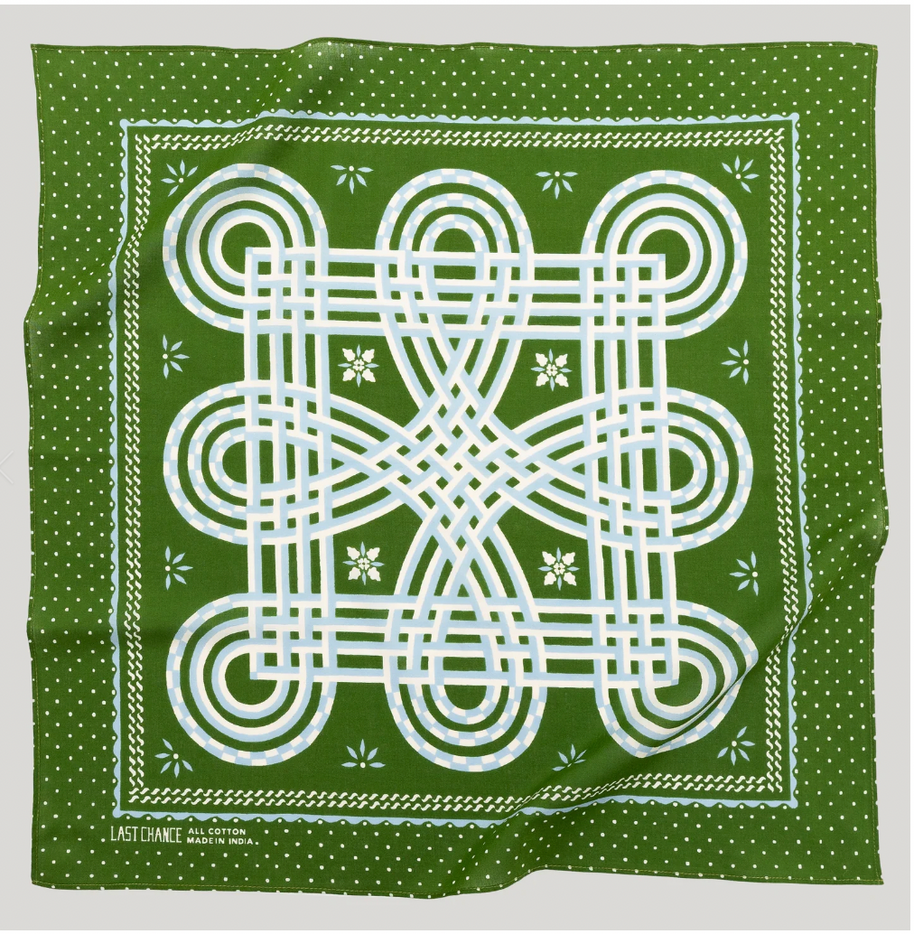 Cotton Love Knot Bandana | Olive