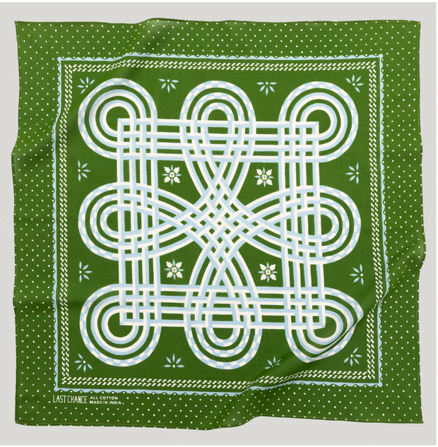 Cotton Love Knot Bandana | Olive