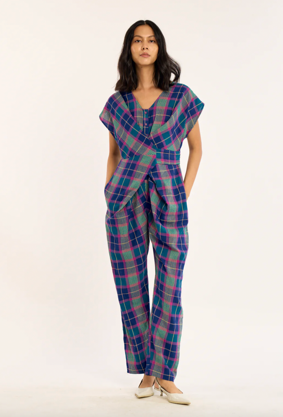 Venus Wrap Jumper | Electric Ivy