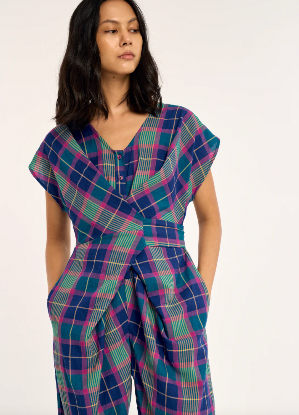 Venus Wrap Jumper | Electric Ivy