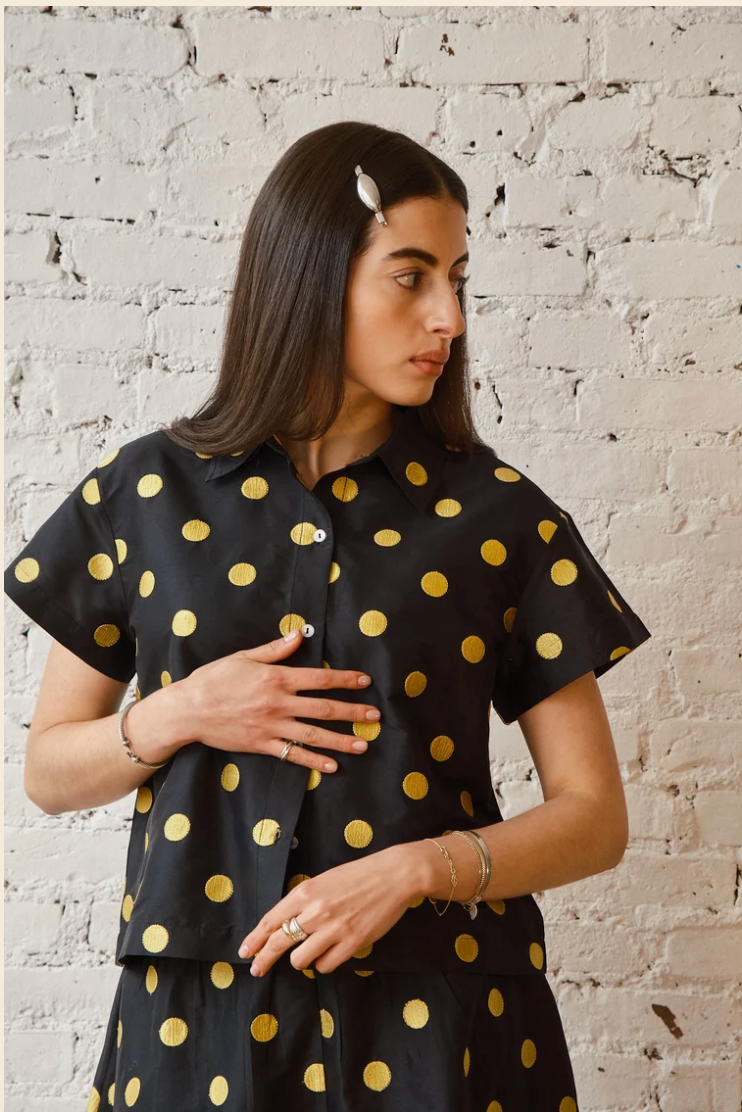 Corso Buttondown | Embroidered Dot