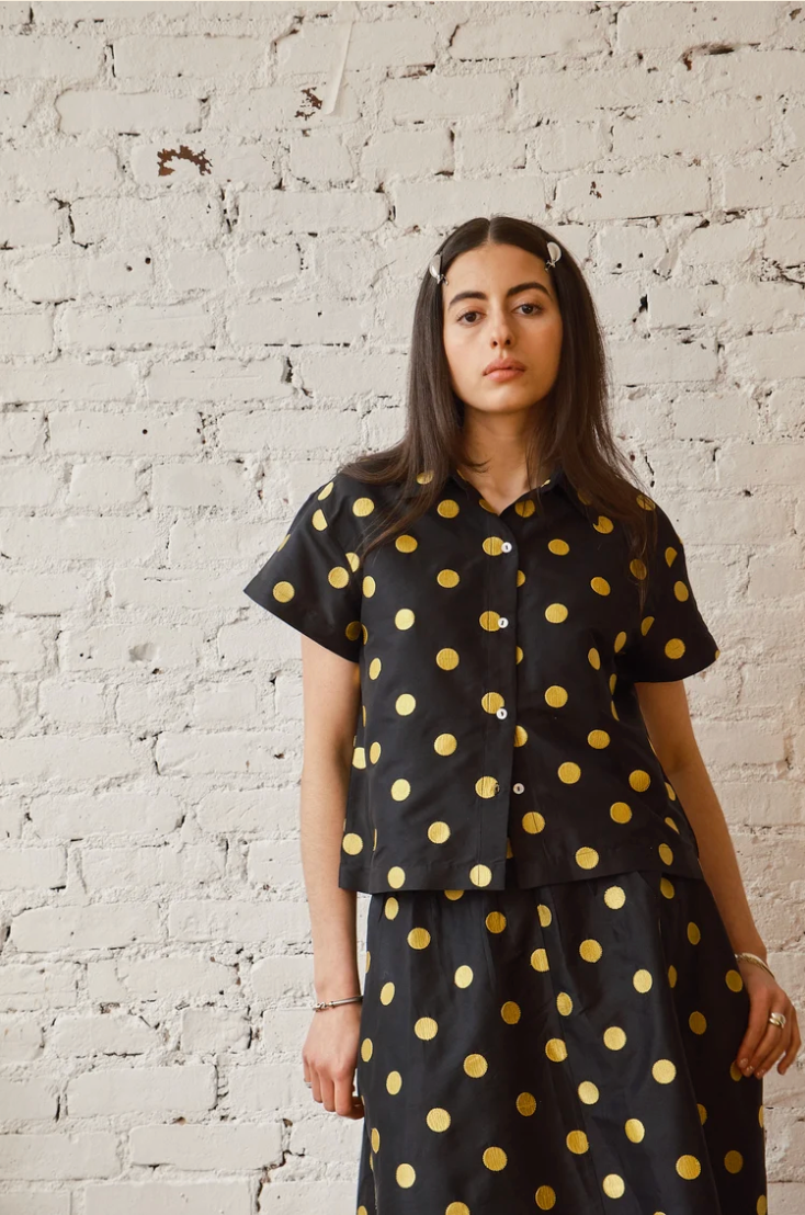 Corso Buttondown | Embroidered Dot