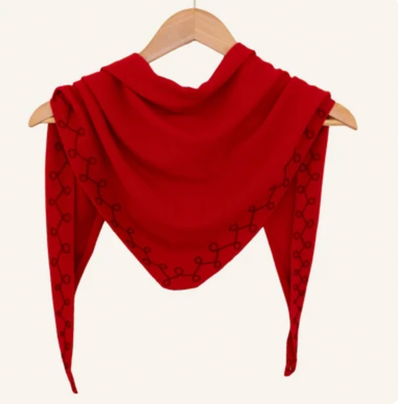 Stitched Cashmere Triangle Scarf