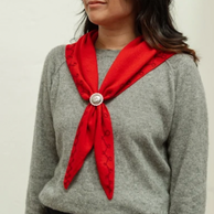 Stitched Cashmere Triangle Scarf