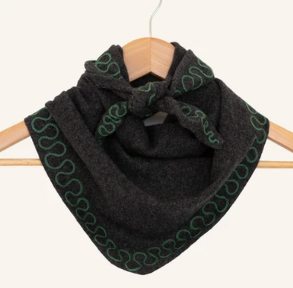 Stitched Cashmere Triangle Scarf