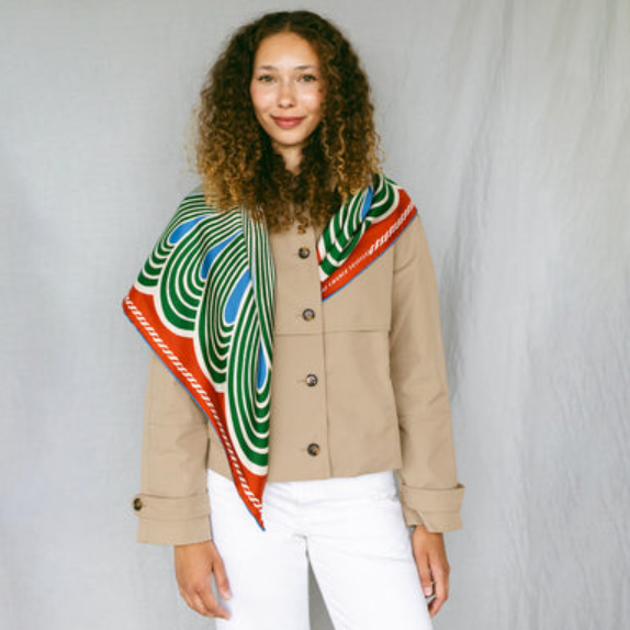 Twofer Silk Scarf | Spiral
