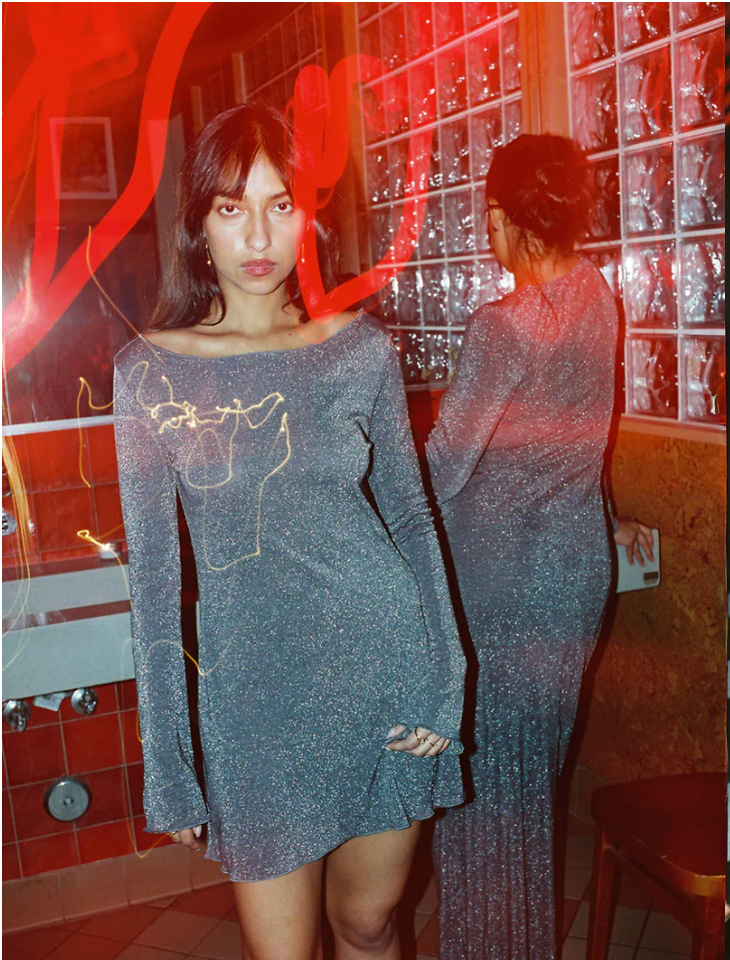 Shimmer Knit Elektra Dress