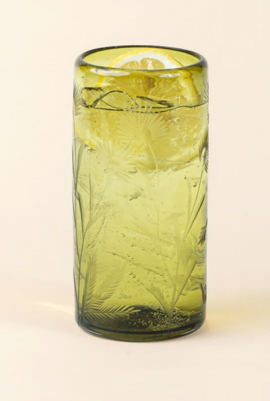 Etched Thistle Glassware