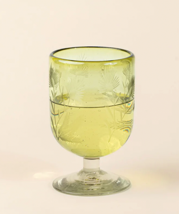 Etched Thistle Glassware