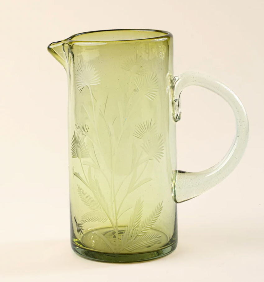 Etched Thistle Glassware