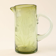 Etched Thistle Glassware