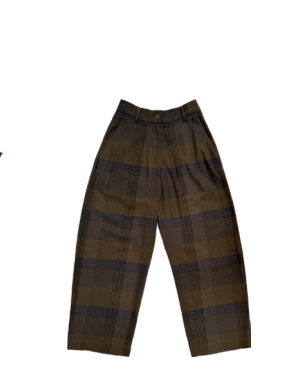 Wool Loose Barrel Pant