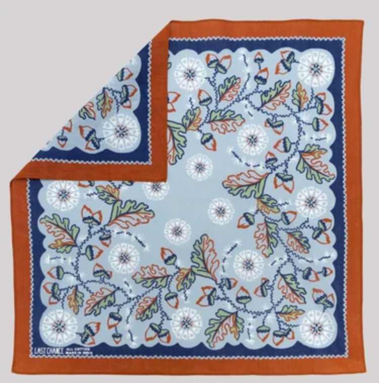 Cotton Acorn Bandana | Cloudy