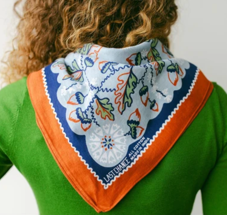 Cotton Acorn Bandana | Cloudy